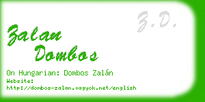 zalan dombos business card